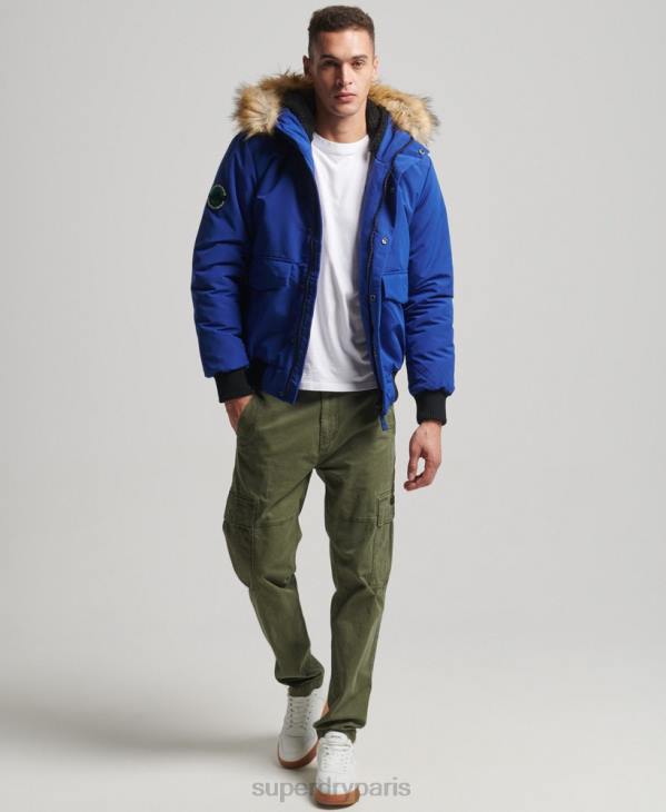Superdry Hommes veste bomber everest D64Z4558 vêtements bleu