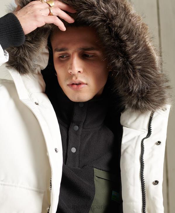 Superdry Hommes veste bomber everest D64Z4567 vêtements crème