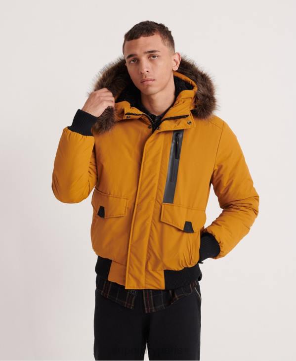 Superdry Hommes veste bomber everest D64Z4604 vêtements jaune