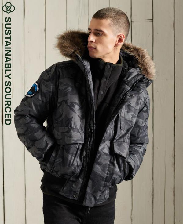 Superdry Hommes veste bomber everest D64Z4631 vêtements gris