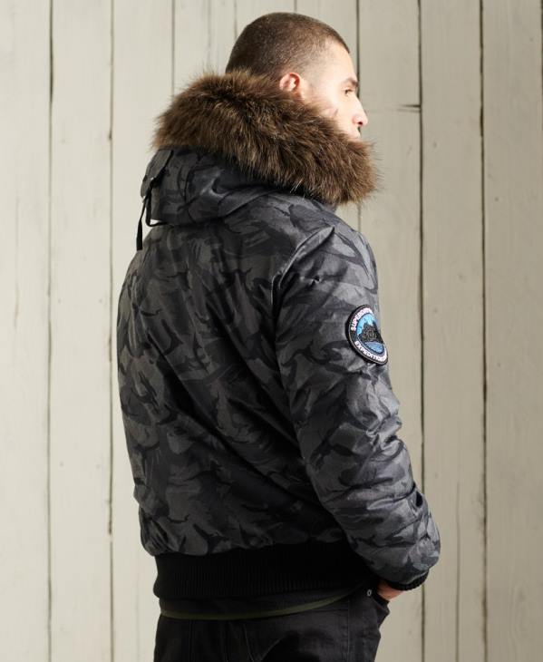 Superdry Hommes veste bomber everest D64Z4631 vêtements gris