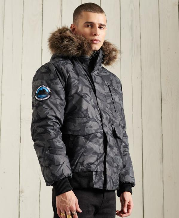 Superdry Hommes veste bomber everest D64Z4631 vêtements gris