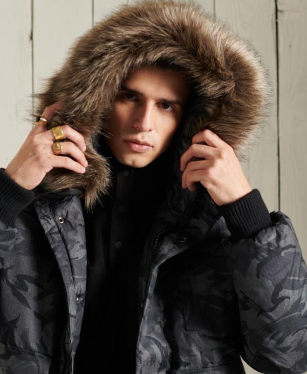 Superdry Hommes veste bomber everest D64Z4631 vêtements gris