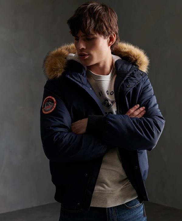 Superdry Hommes veste bomber everest D64Z4646 vêtements marine