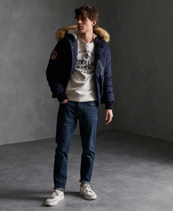 Superdry Hommes veste bomber everest D64Z4646 vêtements marine