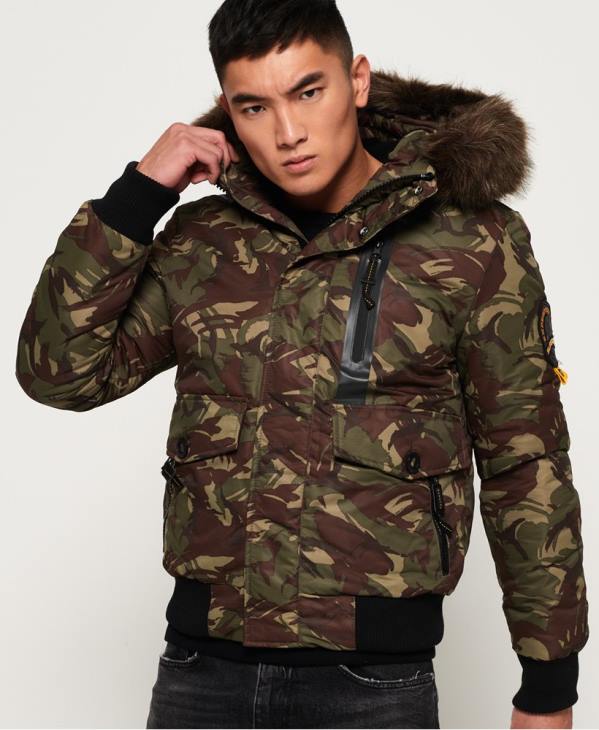 Superdry Hommes veste bomber everest D64Z4708 vêtements kaki