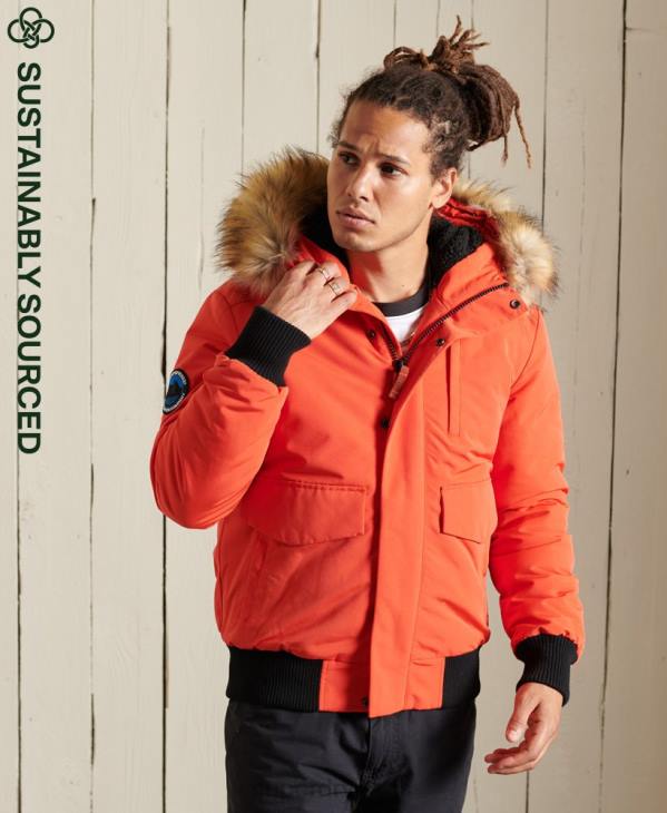 Superdry Hommes veste bomber everest D64Z4749 vêtements orange