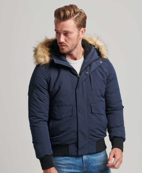 Superdry Hommes veste bomber everest D64Z964 vêtements marine