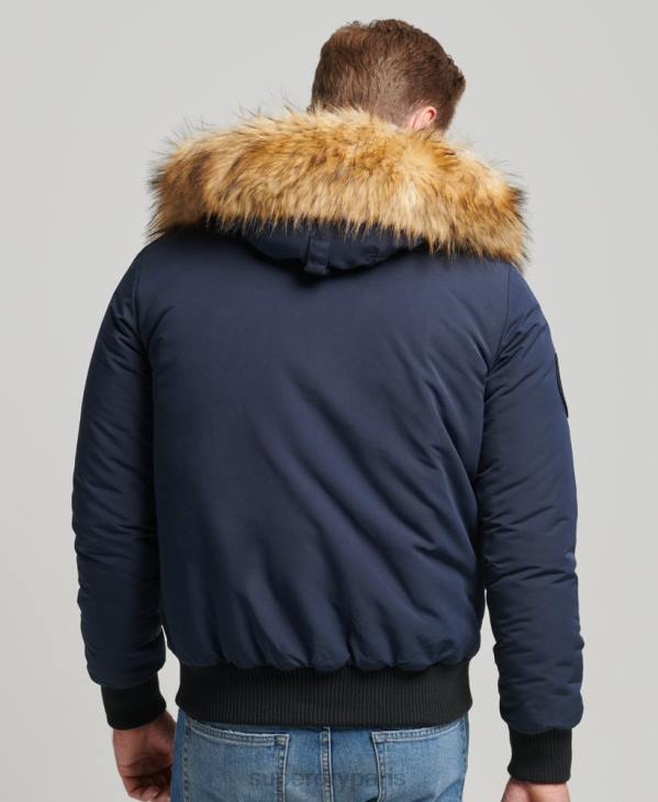 Superdry Hommes veste bomber everest D64Z964 vêtements marine