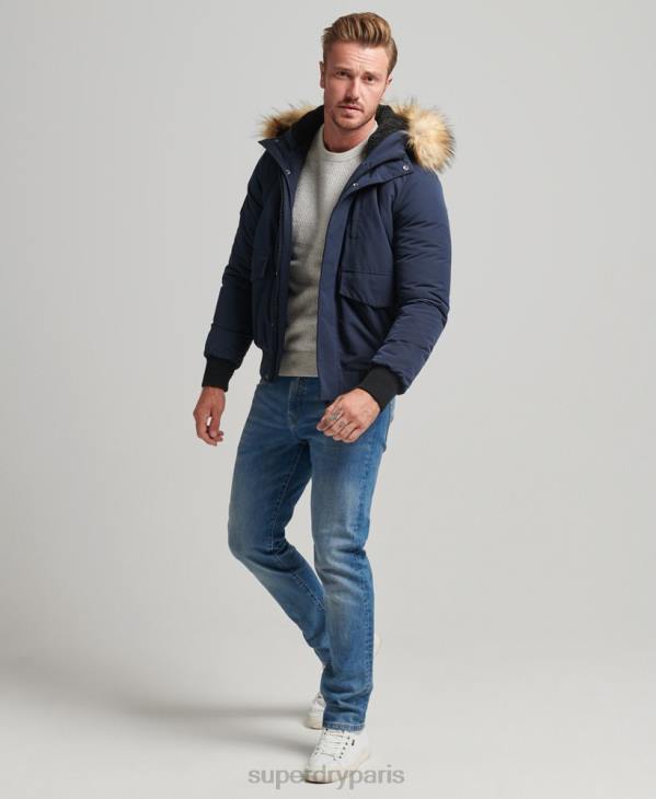 Superdry Hommes veste bomber everest D64Z964 vêtements marine