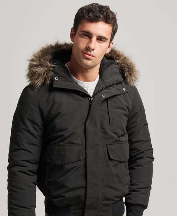 Superdry Hommes veste bomber everest D64Z983 vêtements gris foncé