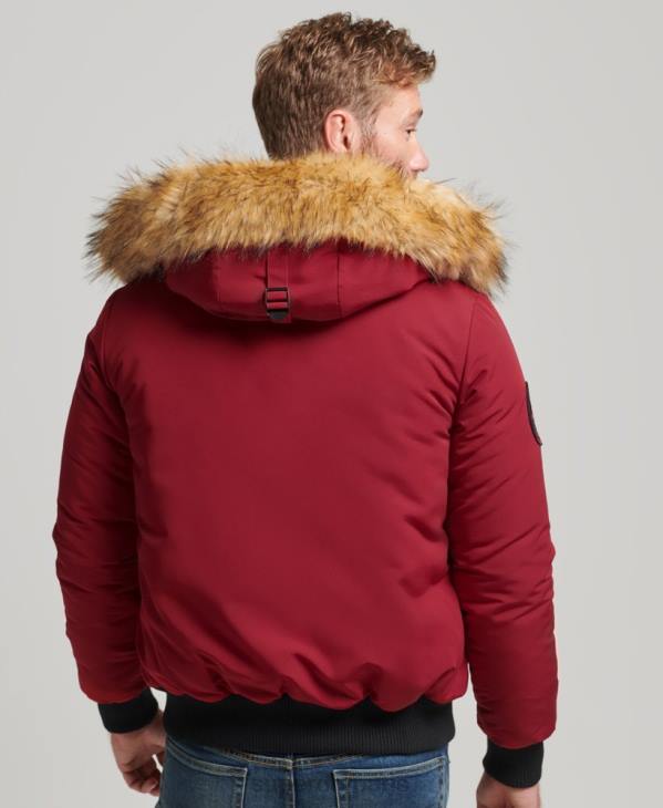 Superdry Hommes veste bomber everest D64Z992 vêtements rouge