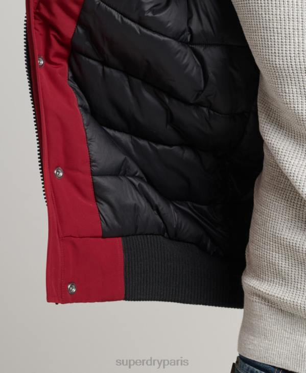 Superdry Hommes veste bomber everest D64Z992 vêtements rouge