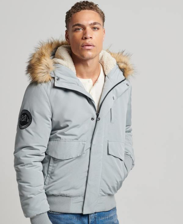 Superdry Hommes veste bomber everest D64Z993 vêtements bleu clair