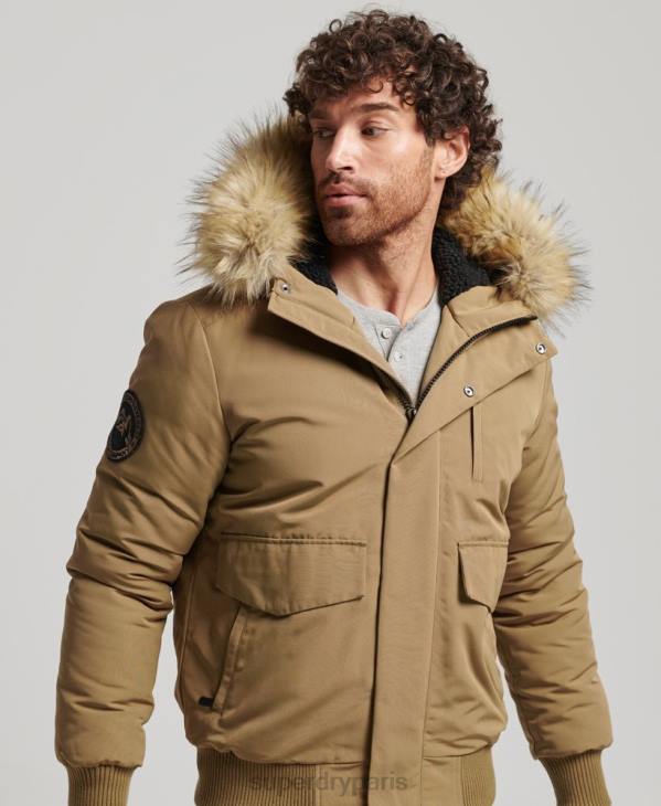 Superdry Hommes veste bomber everest D64Z994 vêtements brun