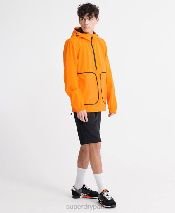 Superdry Hommes veste cagoule décontractée repliable D64Z4713 vêtements orange