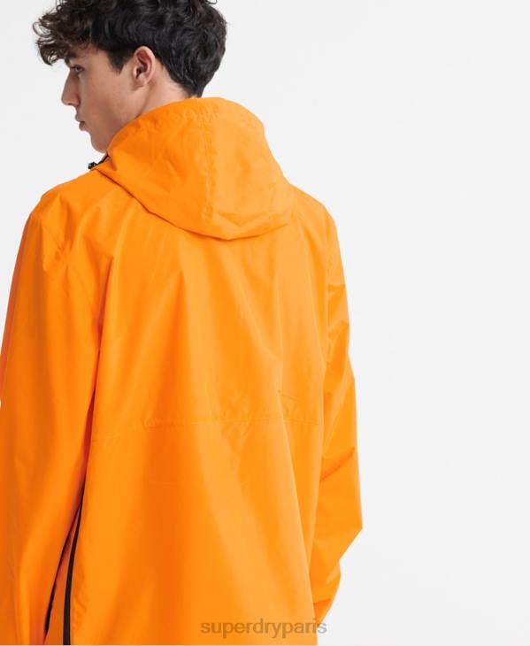Superdry Hommes veste cagoule décontractée repliable D64Z4713 vêtements orange