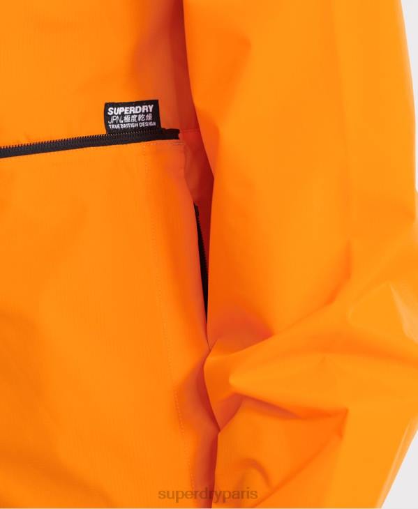Superdry Hommes veste cagoule décontractée repliable D64Z4713 vêtements orange