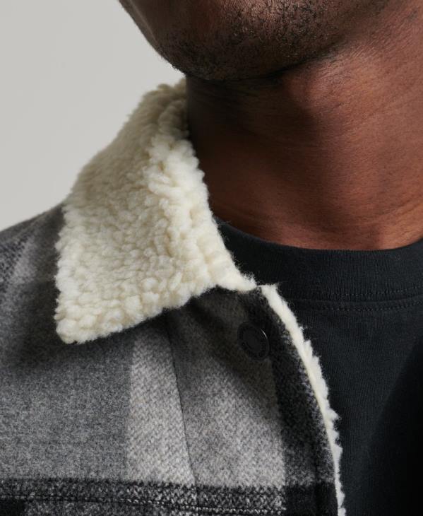 Superdry Hommes veste camionneur en sherpa de laine Highwayman D64Z4671 vêtements noir