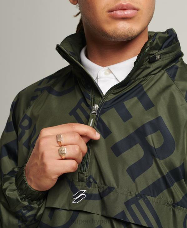Superdry Hommes veste casual graphique essentielle D64Z4552 vêtements kaki