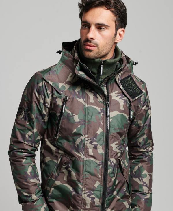 Superdry Hommes veste coupe-vent sd de montagne D64Z1015 vêtements vert