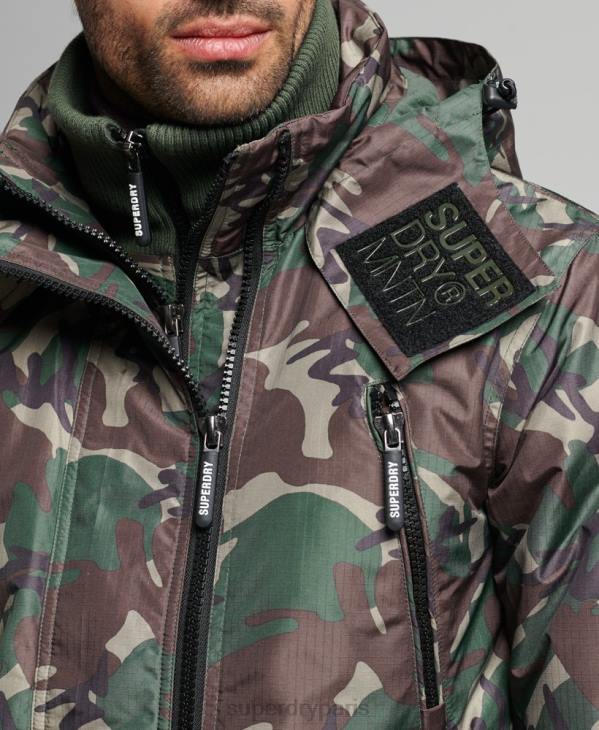 Superdry Hommes veste coupe-vent sd de montagne D64Z1015 vêtements vert