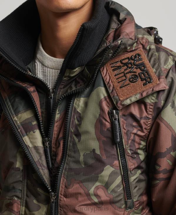 Superdry Hommes veste coupe-vent sd de montagne D64Z1075 vêtements vert