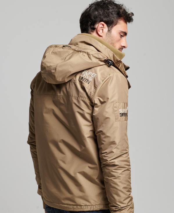 Superdry Hommes veste coupe-vent sd de montagne D64Z1111 vêtements brun