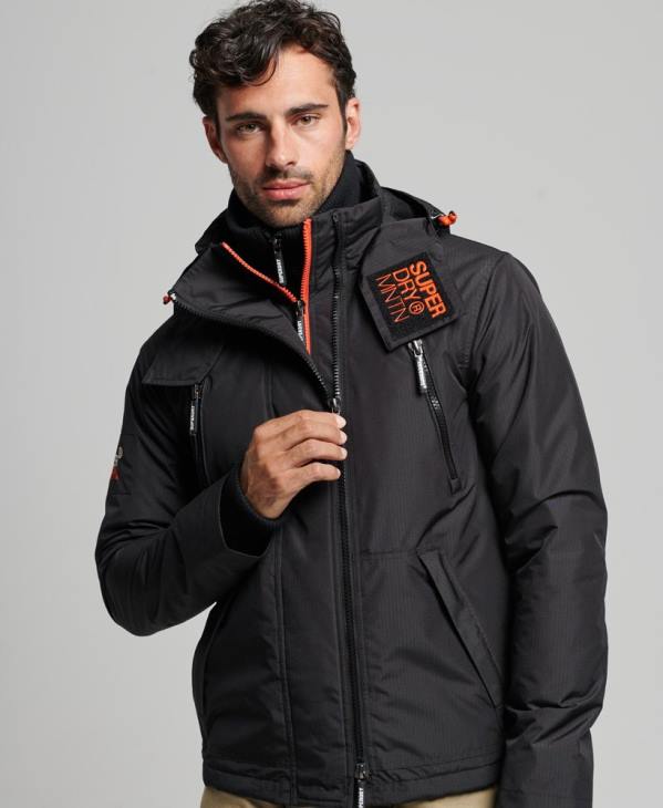 Superdry Hommes veste coupe-vent sd de montagne D64Z1160 vêtements noir