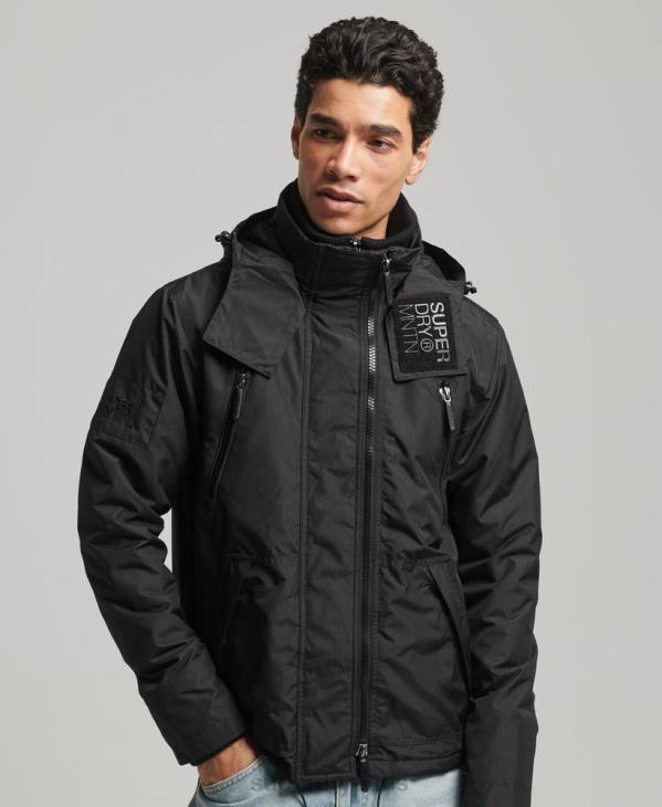 Superdry Hommes veste coupe-vent sd de montagne D64Z924 vêtements noir