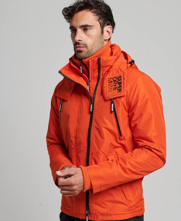 Superdry Hommes veste coupe-vent sd de montagne D64Z944 vêtements orange