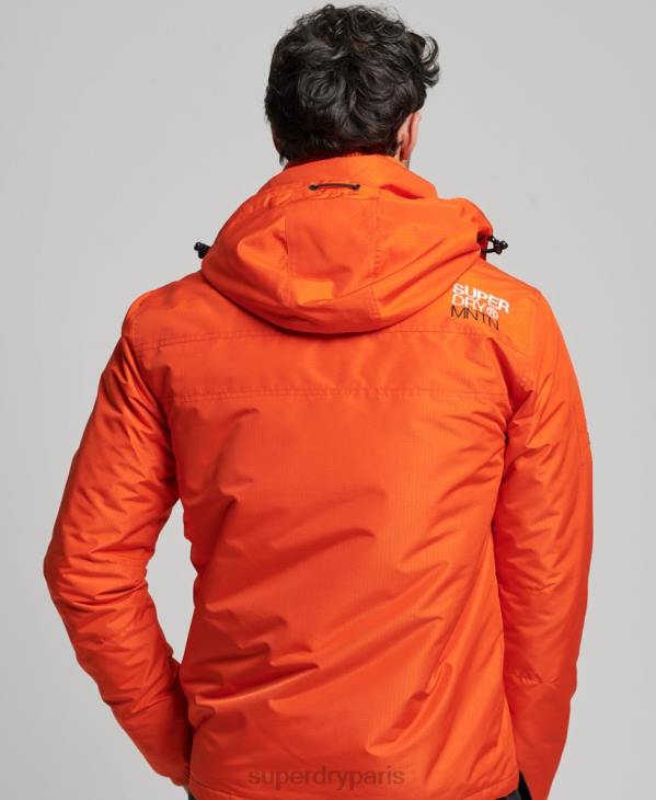 Superdry Hommes veste coupe-vent sd de montagne D64Z944 vêtements orange