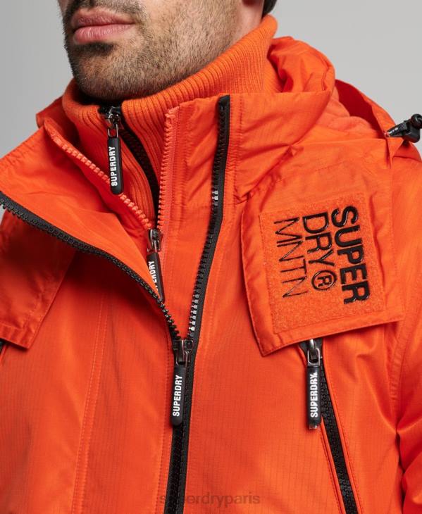 Superdry Hommes veste coupe-vent sd de montagne D64Z944 vêtements orange