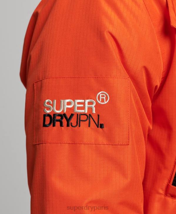 Superdry Hommes veste coupe-vent sd de montagne D64Z944 vêtements orange