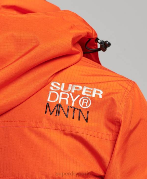 Superdry Hommes veste coupe-vent sd de montagne D64Z944 vêtements orange
