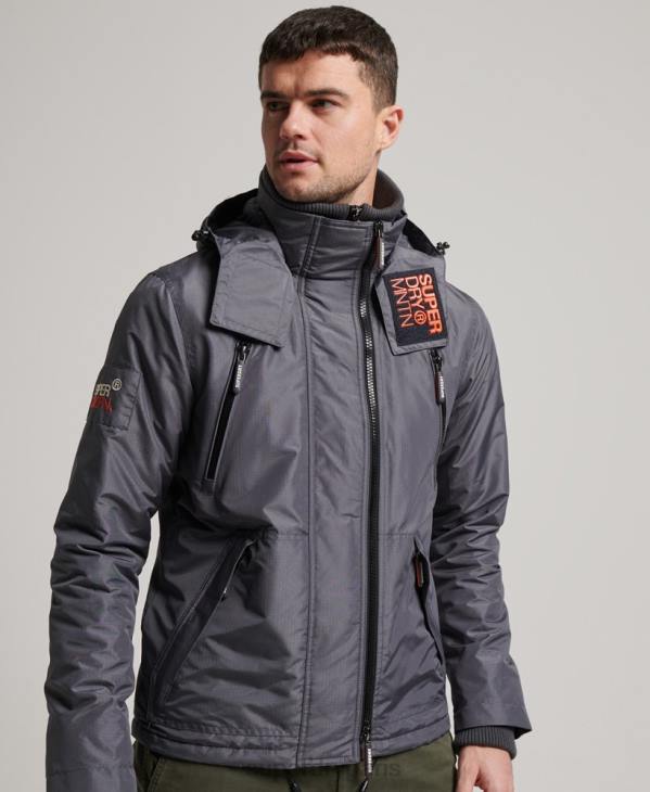 Superdry Hommes veste coupe-vent sd de montagne D64Z946 vêtements gris foncé