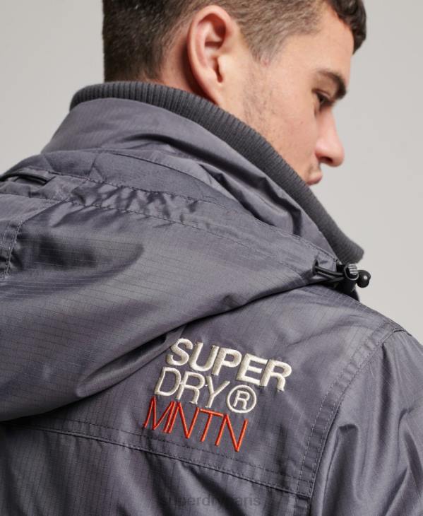 Superdry Hommes veste coupe-vent sd de montagne D64Z946 vêtements gris foncé