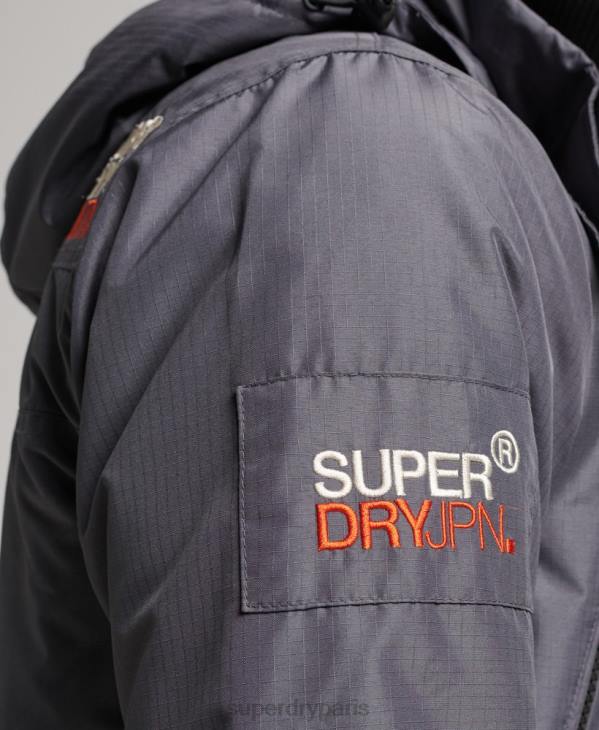 Superdry Hommes veste coupe-vent sd de montagne D64Z946 vêtements gris foncé