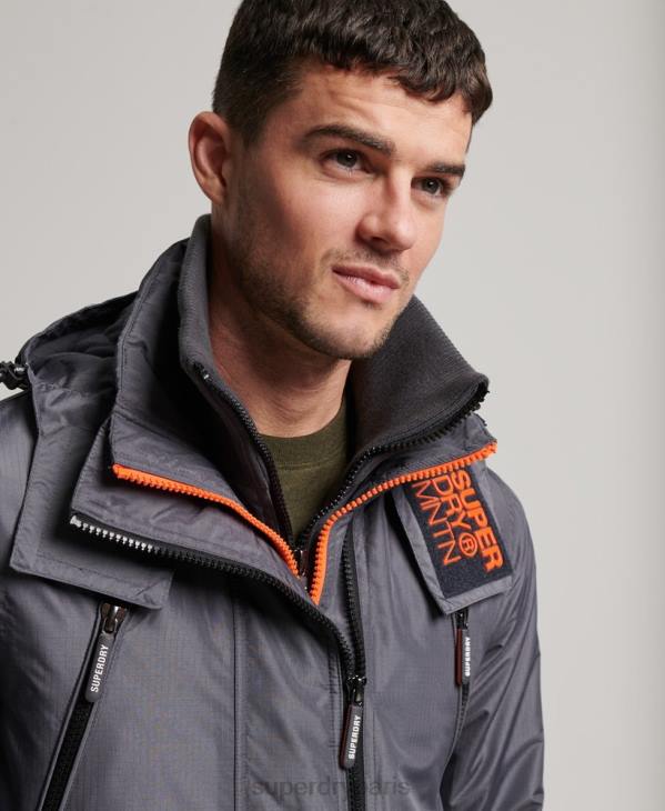 Superdry Hommes veste coupe-vent sd de montagne D64Z946 vêtements gris foncé