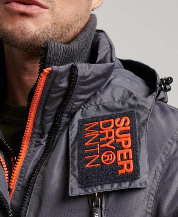 Superdry Hommes veste coupe-vent sd de montagne D64Z946 vêtements gris foncé