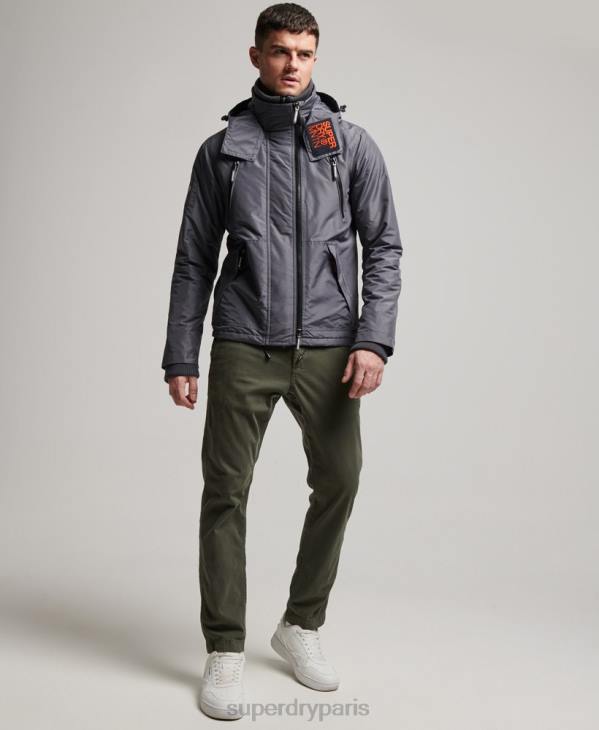 Superdry Hommes veste coupe-vent sd de montagne D64Z946 vêtements gris foncé