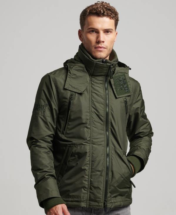 Superdry Hommes veste coupe-vent sd de montagne D64Z950 vêtements vert