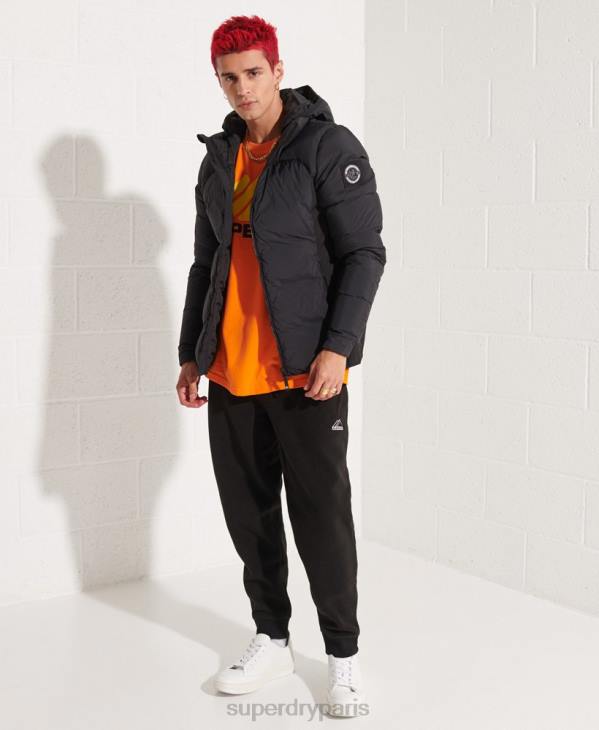 Superdry Hommes veste coupe-vent sd en duvet d'expédition D64Z4640 vêtements noir