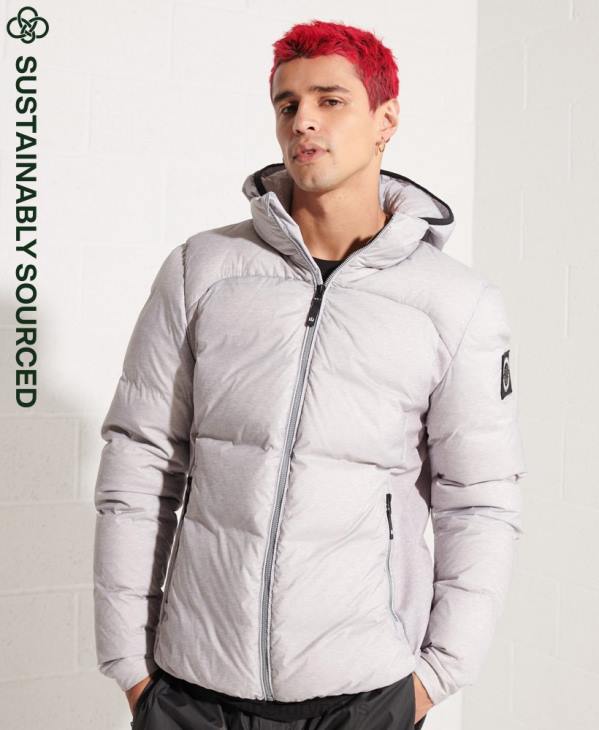 Superdry Hommes veste coupe-vent sd en duvet d'expédition D64Z4740 vêtements gris clair