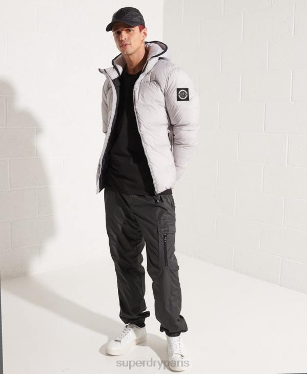 Superdry Hommes veste coupe-vent sd en duvet d'expédition D64Z4740 vêtements gris clair