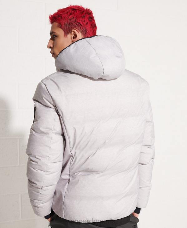 Superdry Hommes veste coupe-vent sd en duvet d'expédition D64Z4740 vêtements gris clair