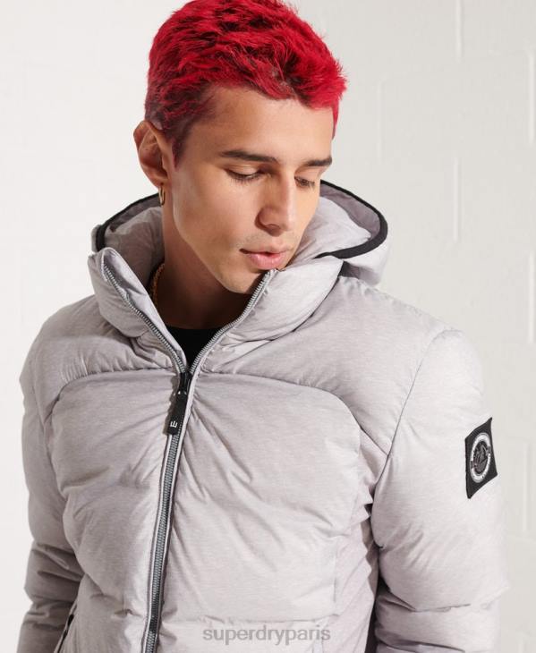 Superdry Hommes veste coupe-vent sd en duvet d'expédition D64Z4740 vêtements gris clair
