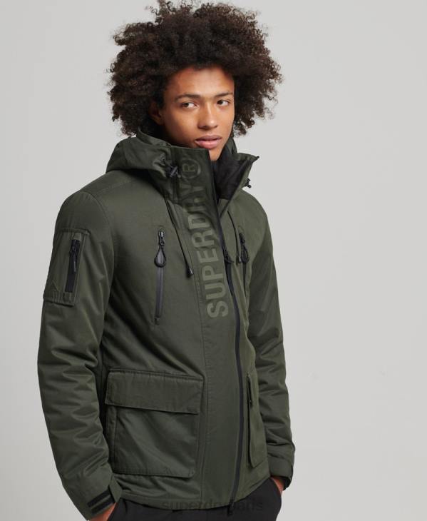 Superdry Hommes veste coupe-vent ultime en microfibre sd D64Z1094 vêtements vert