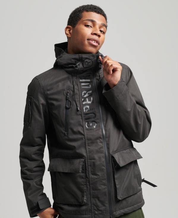 Superdry Hommes veste coupe-vent ultime en microfibre sd D64Z1188 vêtements gris foncé