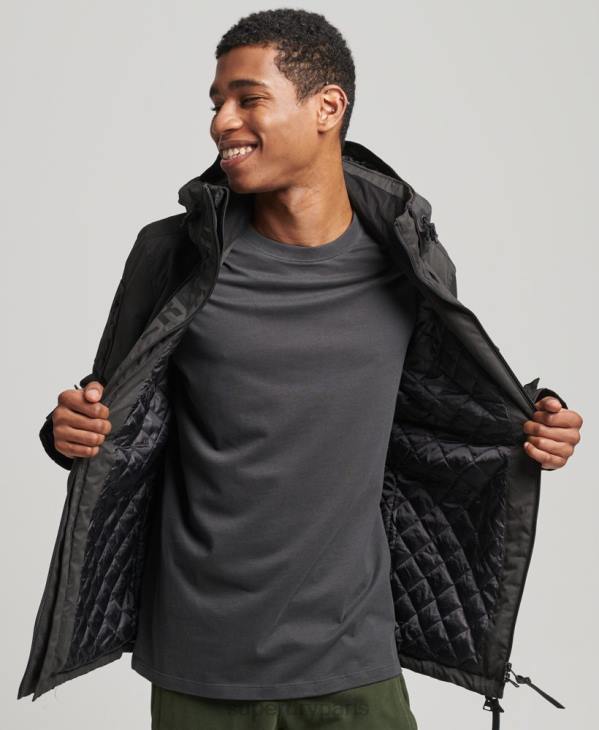 Superdry Hommes veste coupe-vent ultime en microfibre sd D64Z1188 vêtements gris foncé